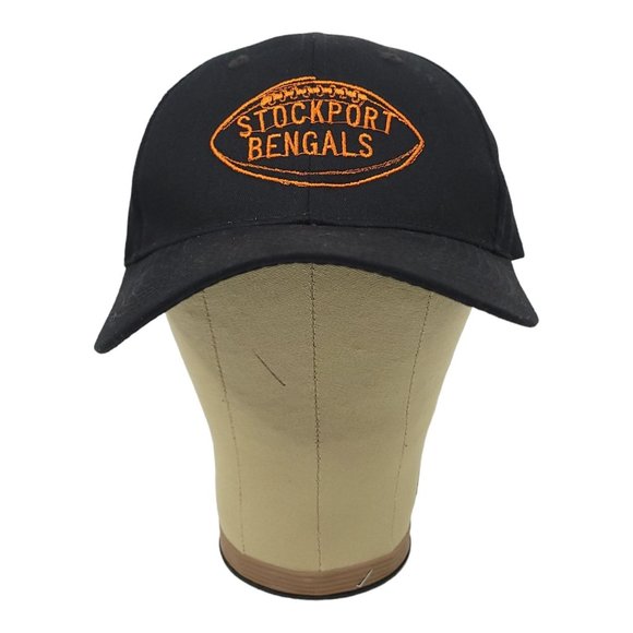 Stockport Bengals Football Embroidered Strapback Cap Trucker Baseball Hat Black - Picture 7 of 12